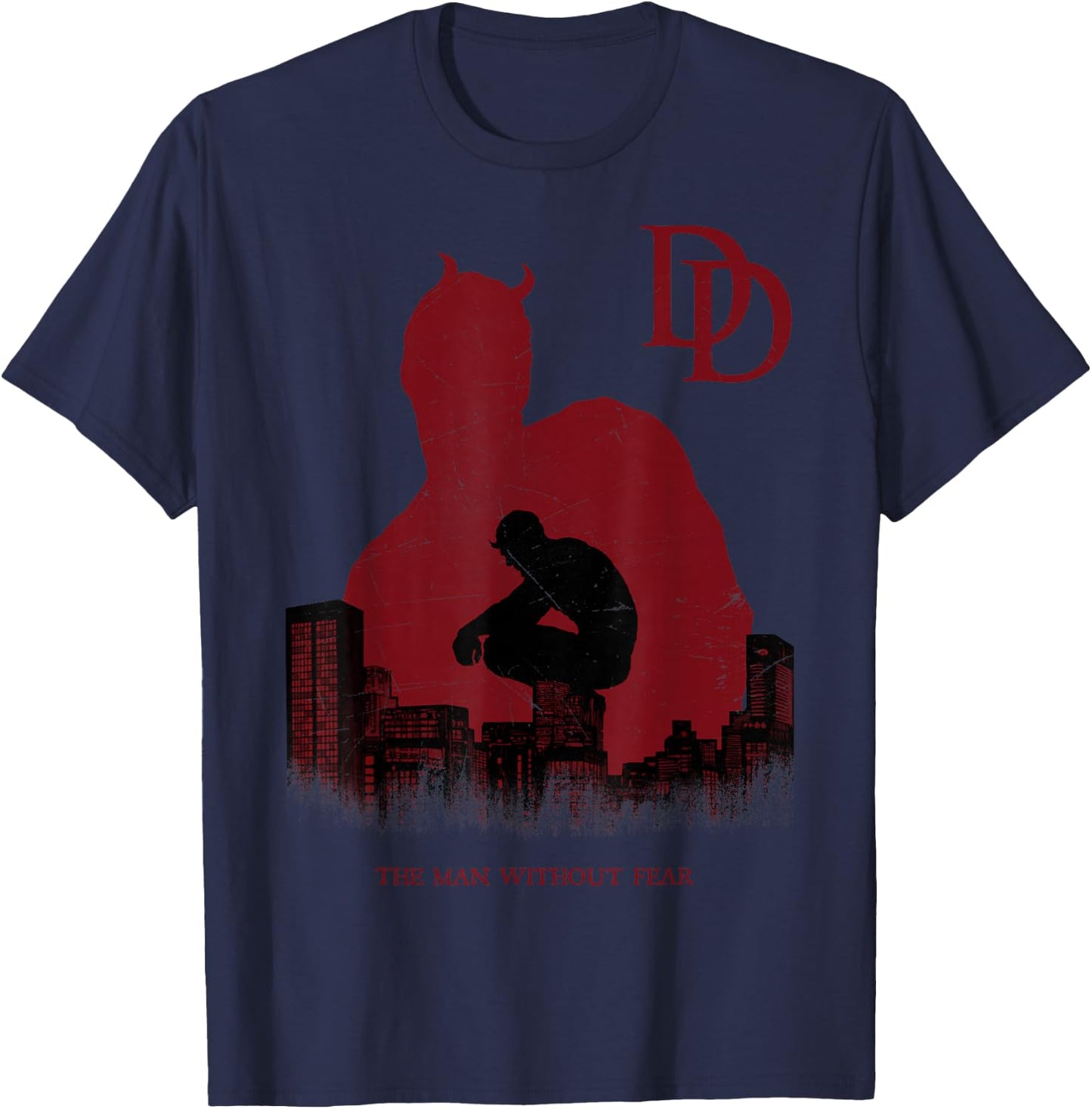 Marvel Daredevil A Man Without Fear is Broken Within Small T-Shirt - T-Shirt | Navy