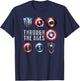 Marvel Captain America Shield Styles T-Shirt - T-Shirt | Navy
