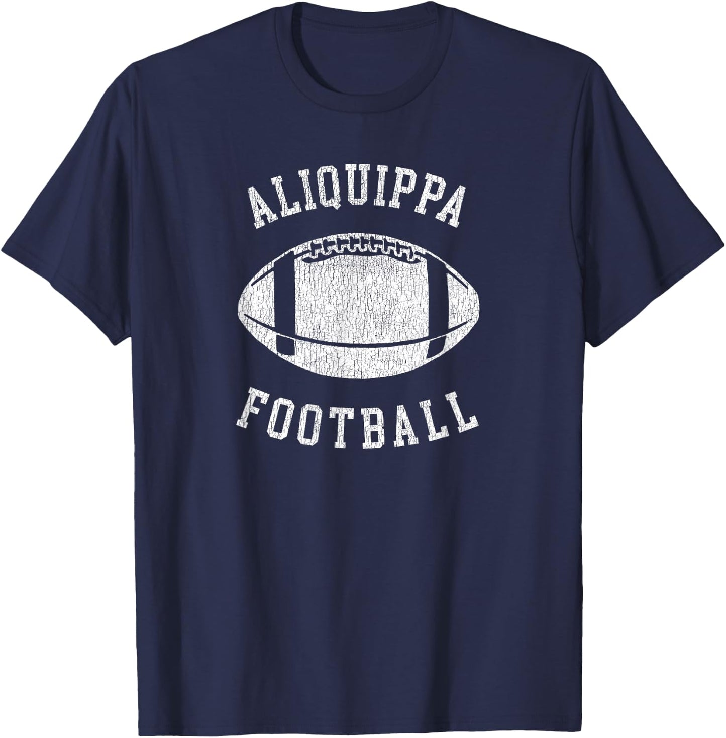 Aliquippa Football Distressed Vintage 80's Throwback Classic T-Shirt - T-Shirt | Navy