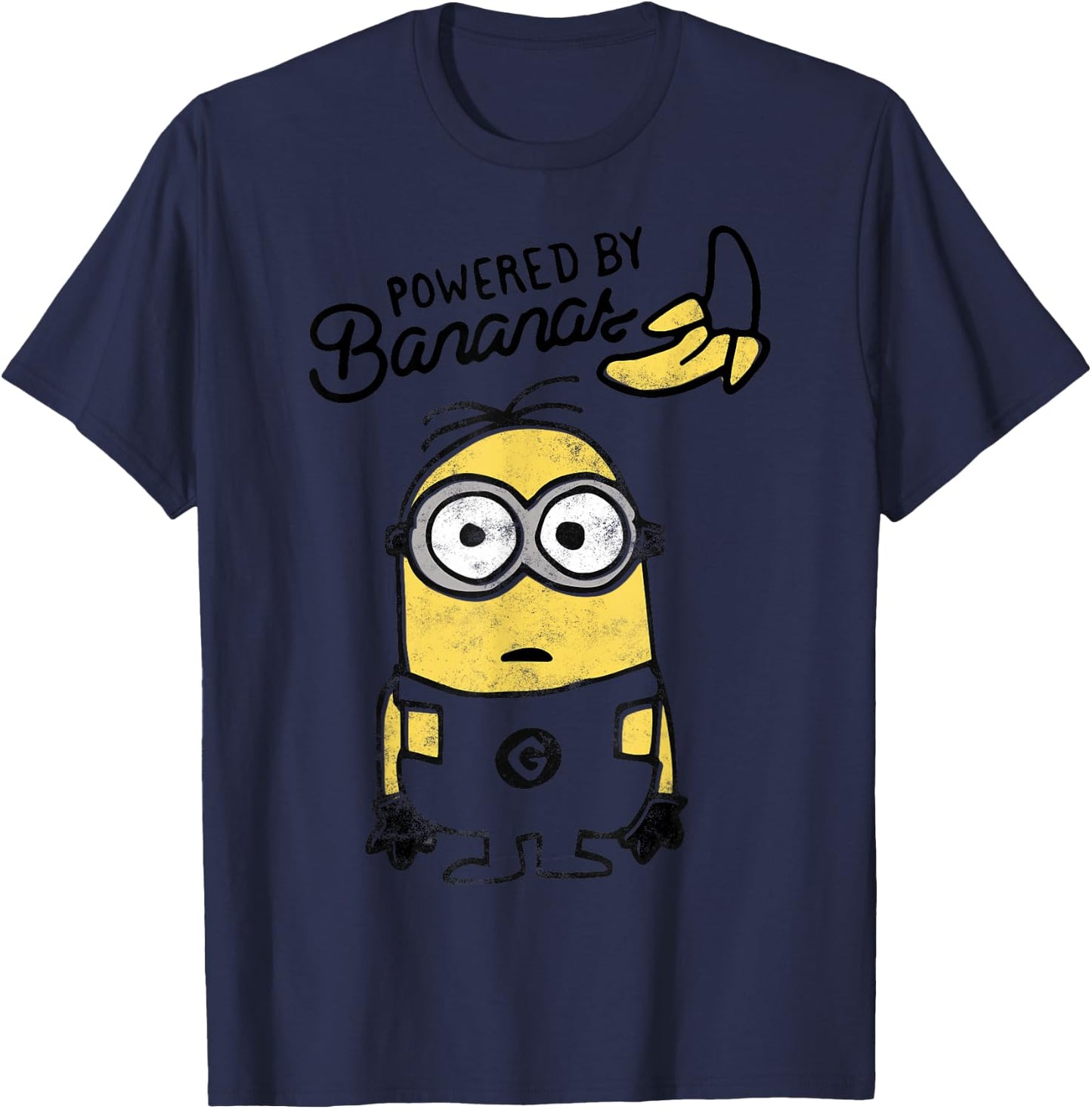 Despicable Me Minions Powered by Bananas Graphic T-Shirt - T-Shirt | Navy
