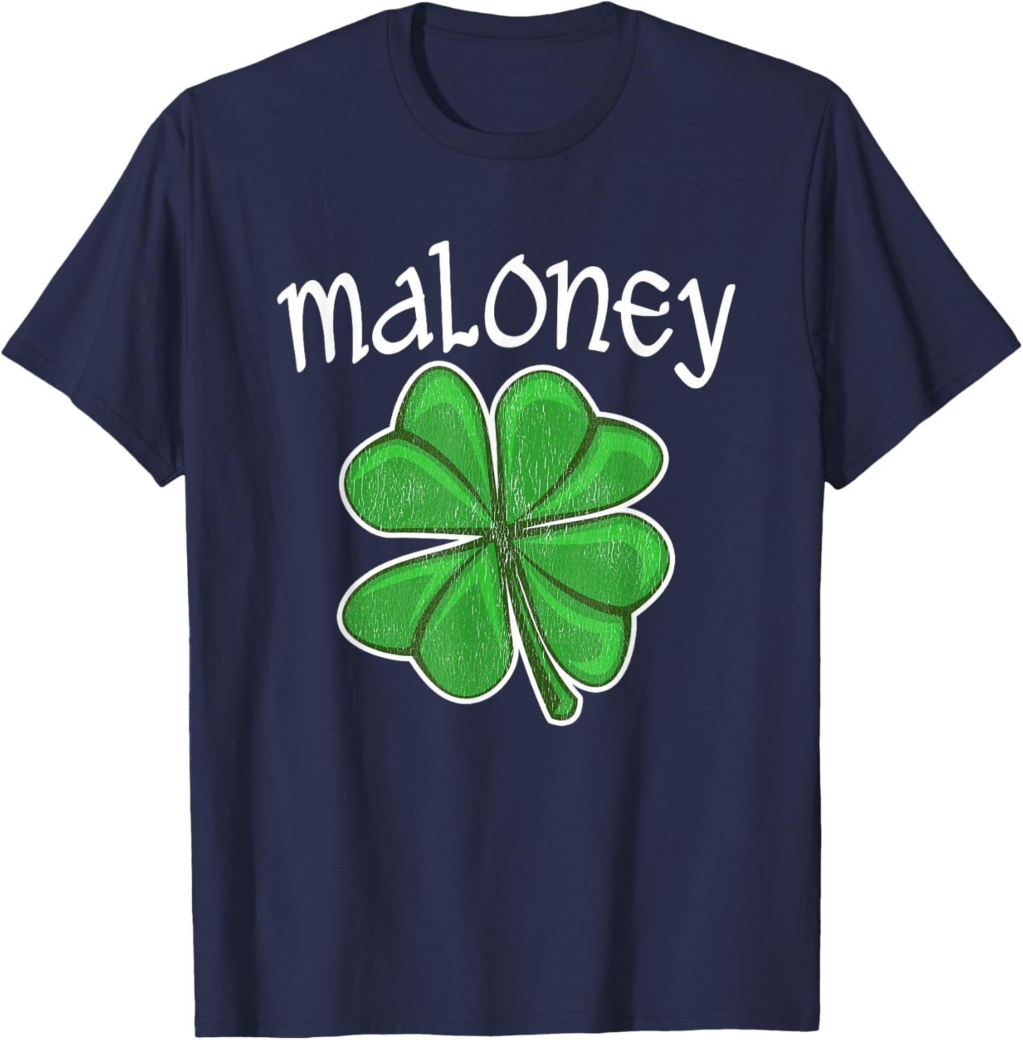 Irish Maloney Lucky Clover Saint Patrick's Day T-Shirt - T-Shirt | Navy