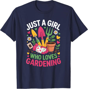 Girls Gardening T-Shirt - T-Shirt | Navy