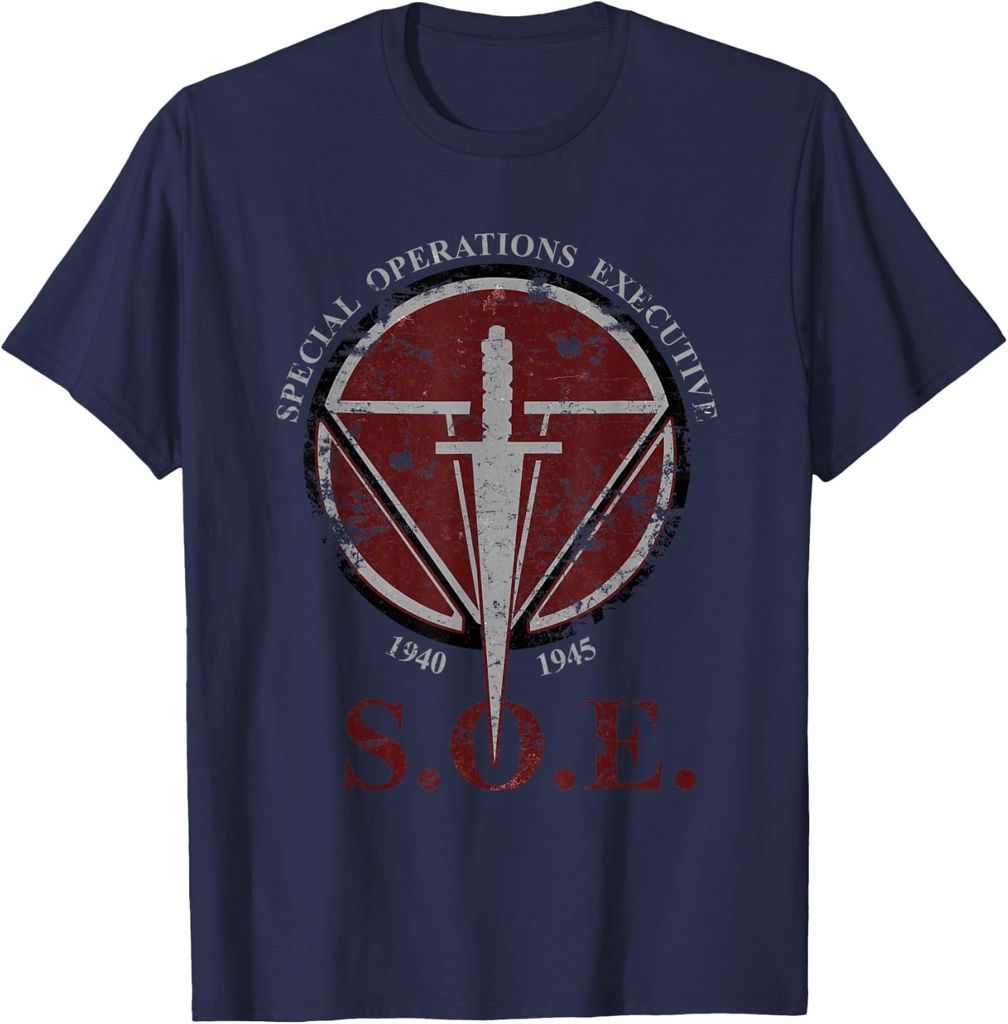 S.O.E. Special Operations Executive WWII British Vintage T-Shirt - T-Shirt | Navy