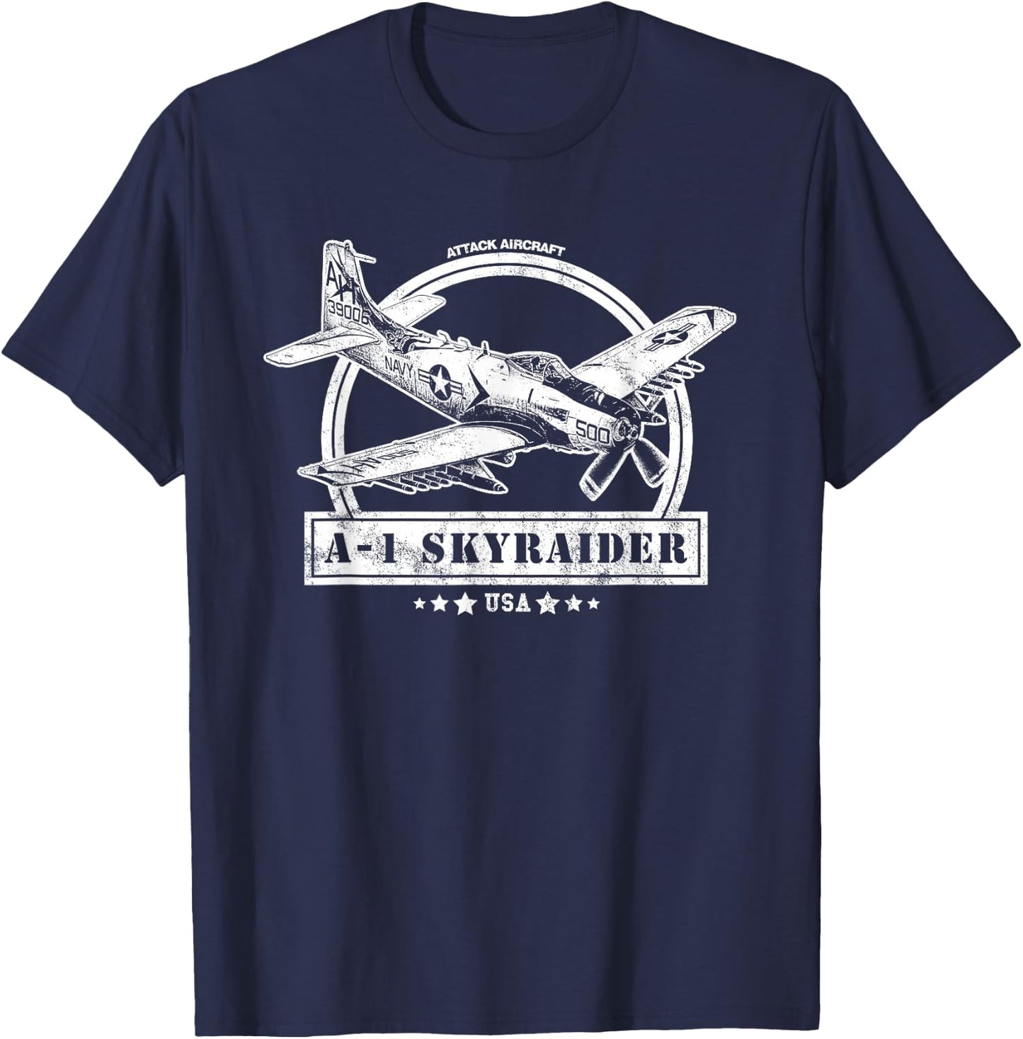 A-1 Skyraider Aircraft T-Shirt - T-Shirt | Navy