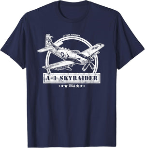 A-1 Skyraider Aircraft T-Shirt - T-Shirt | Navy