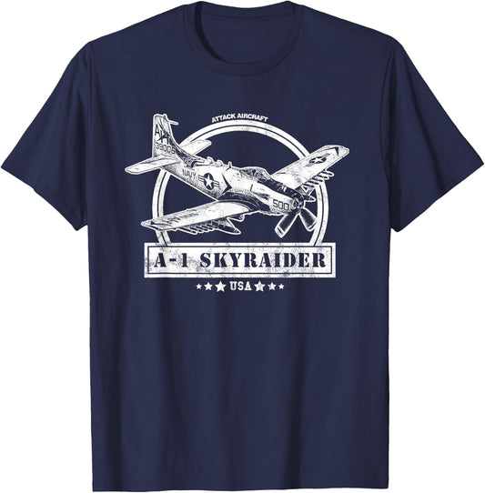 A-1 Skyraider Aircraft T-Shirt - T-Shirt | Navy