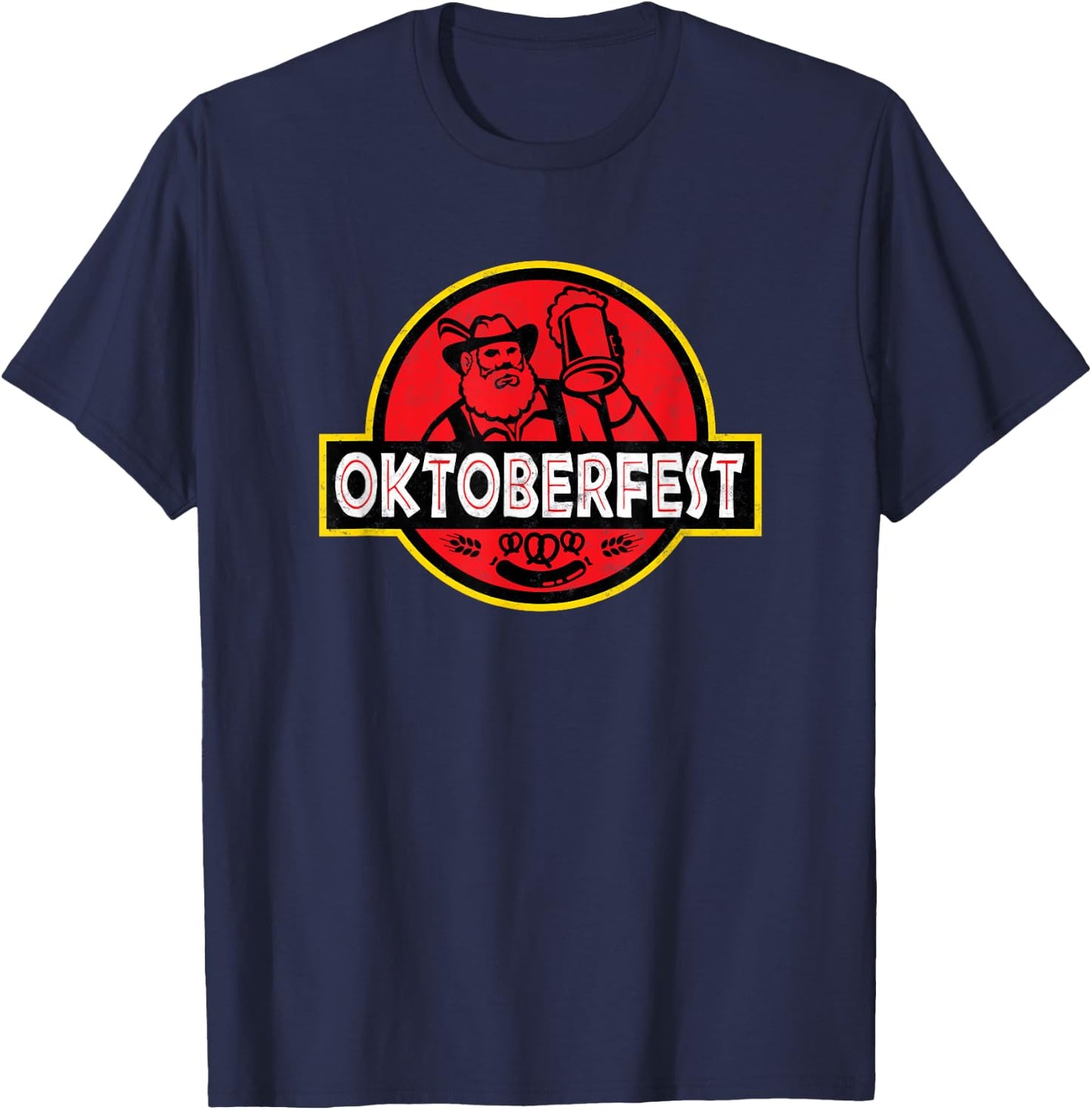 Prost Bavarian Man Oktoberfest Festival T-Shirt - T-Shirt | Navy