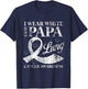 I Wear White For My Papa Lung Cancer Awareness T-Shirt - T-Shirt | Navy