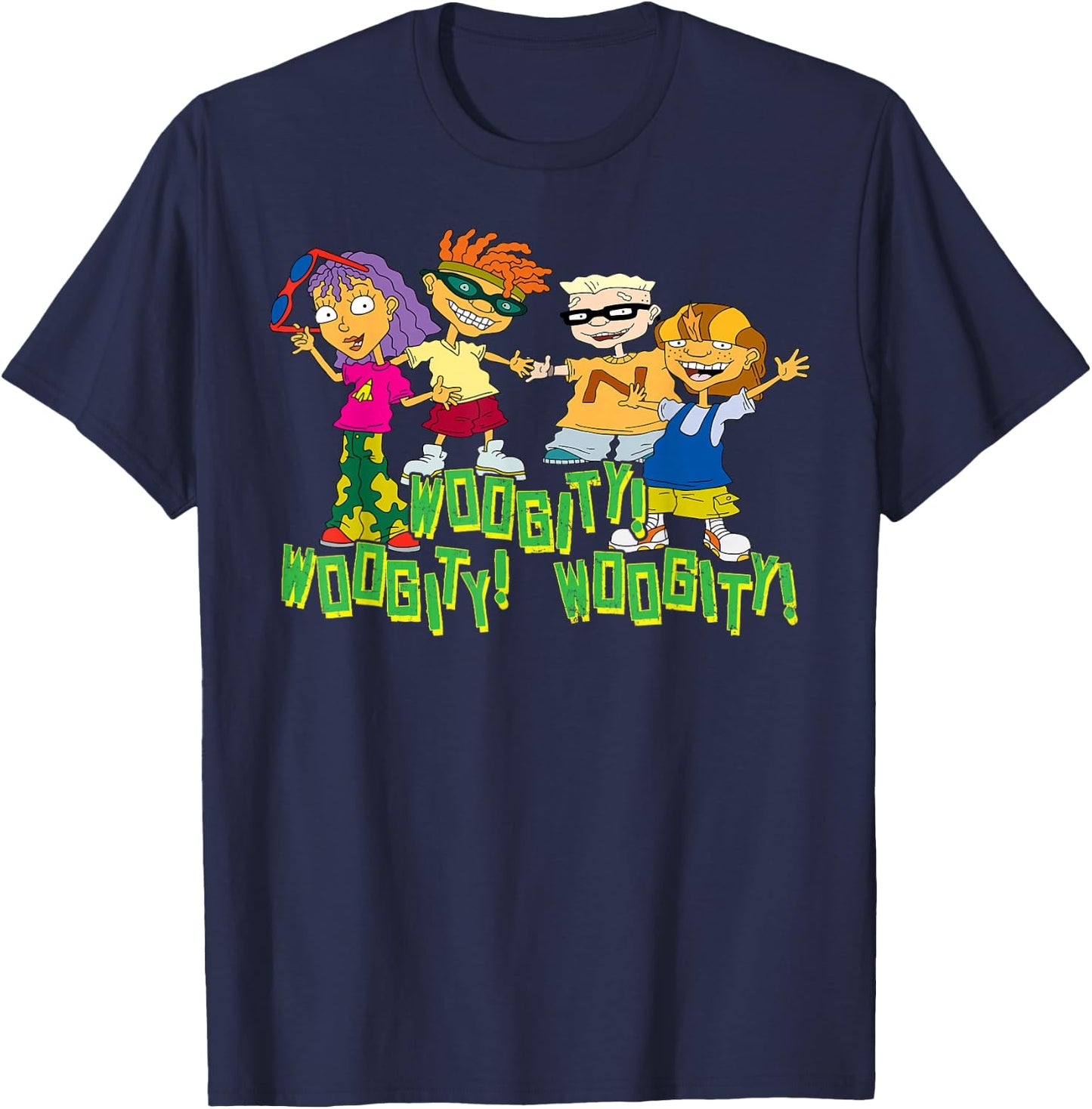 Nickelodeon Rocket Power Character Group Woogity T-Shirt - T-Shirt | Navy