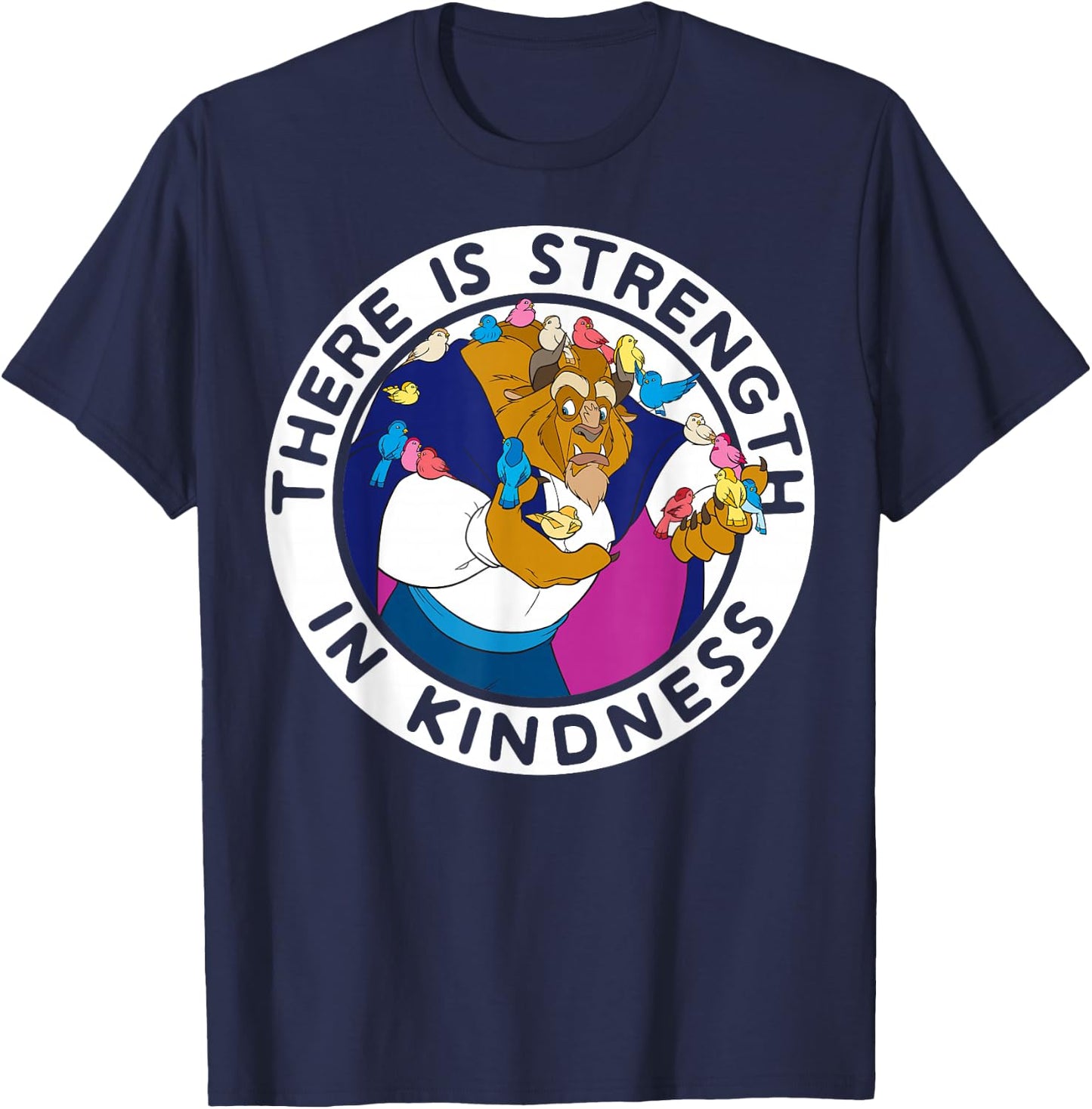 Disney Beauty And The Beast Strength In Kindness T-Shirt - T-Shirt | Navy