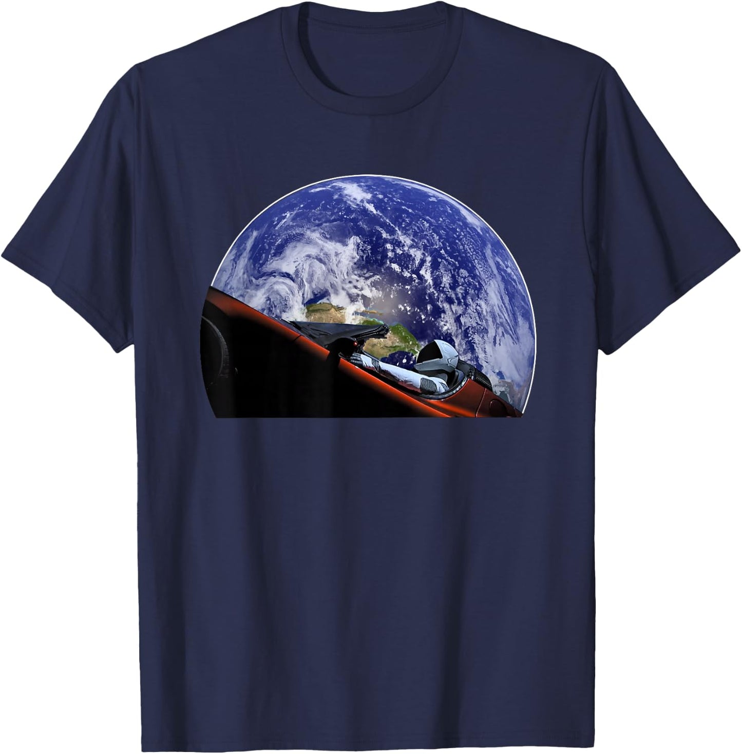 Starman Space and Mars Exploration T Shirt T-Shirt - T-Shirt | Navy