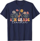5th Grade Teacher Wildflower Floral Back To School T-Shirt - T-Shirt | Navy