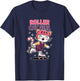 Roller Cat Girl Skating Cat Funny Roller Skating T-Shirt - T-Shirt | Navy