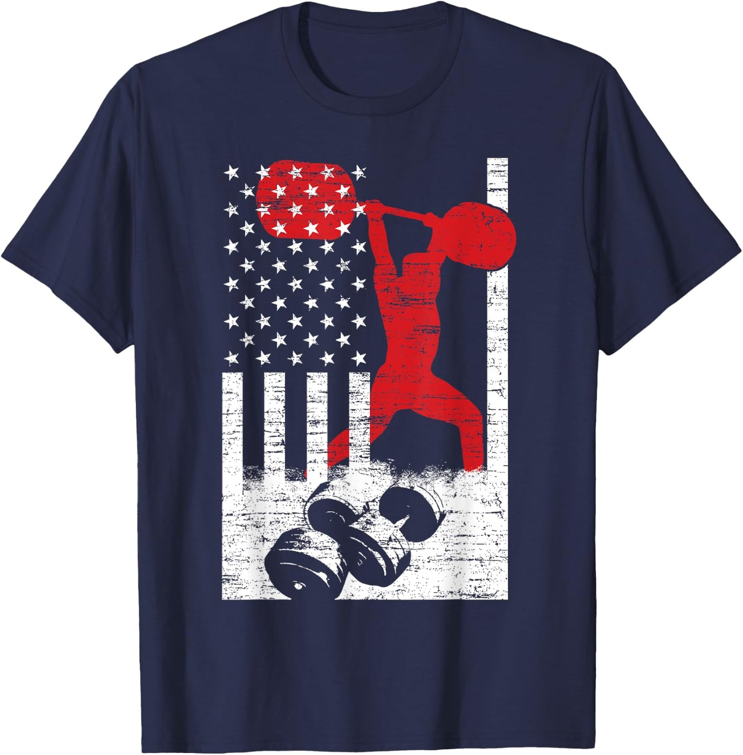 American Olympic Weightlifting T-Shirt - T-Shirt | Navy