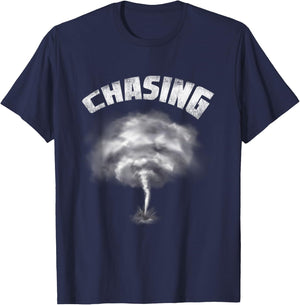Storm Chaser Meteorologist Weather Tornado Hurricane Chasing T-Shirt - T-Shirt | Navy