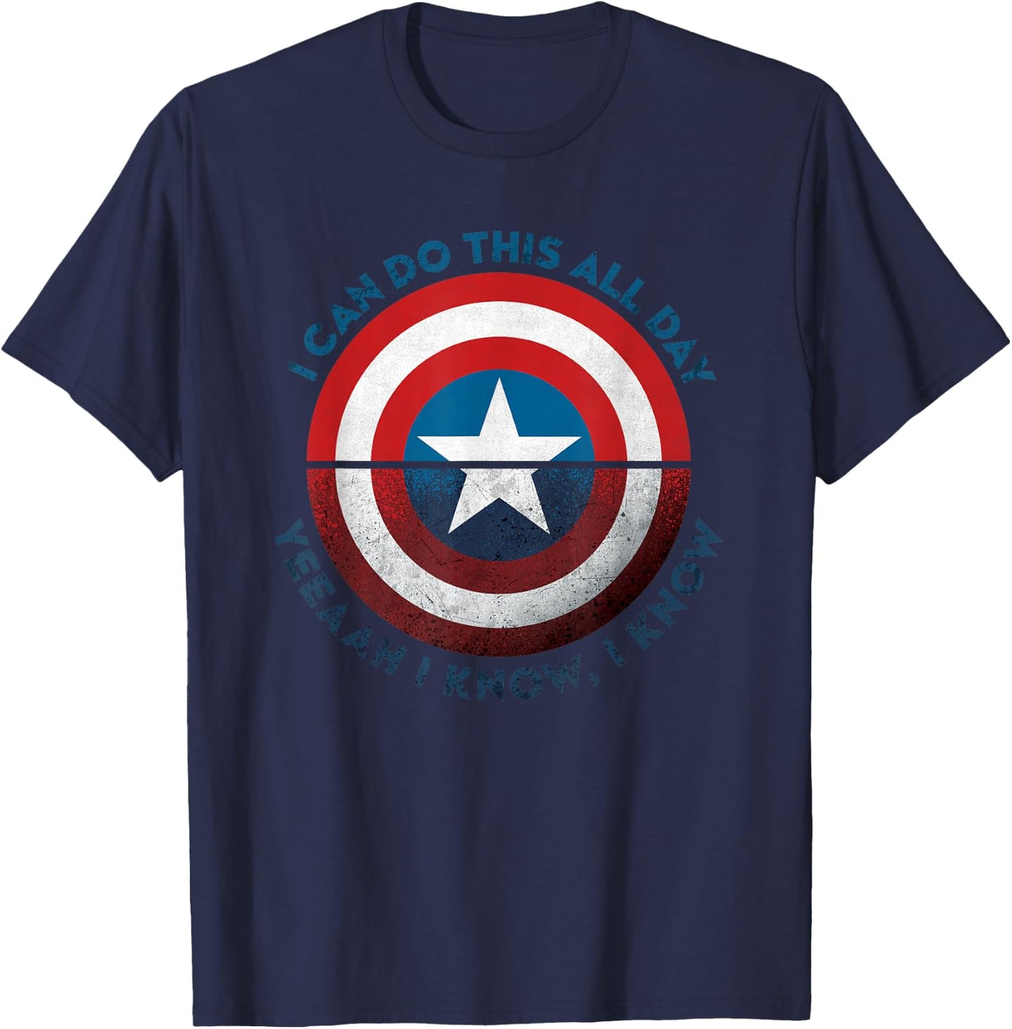 Avengers: Endgame Captain America Can Do This All Day T-Shirt - T-Shirt | Navy