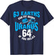 63 Earths Can Fit Inside Uranus | Funny Planet Gift T-Shirt - T-Shirt | Navy