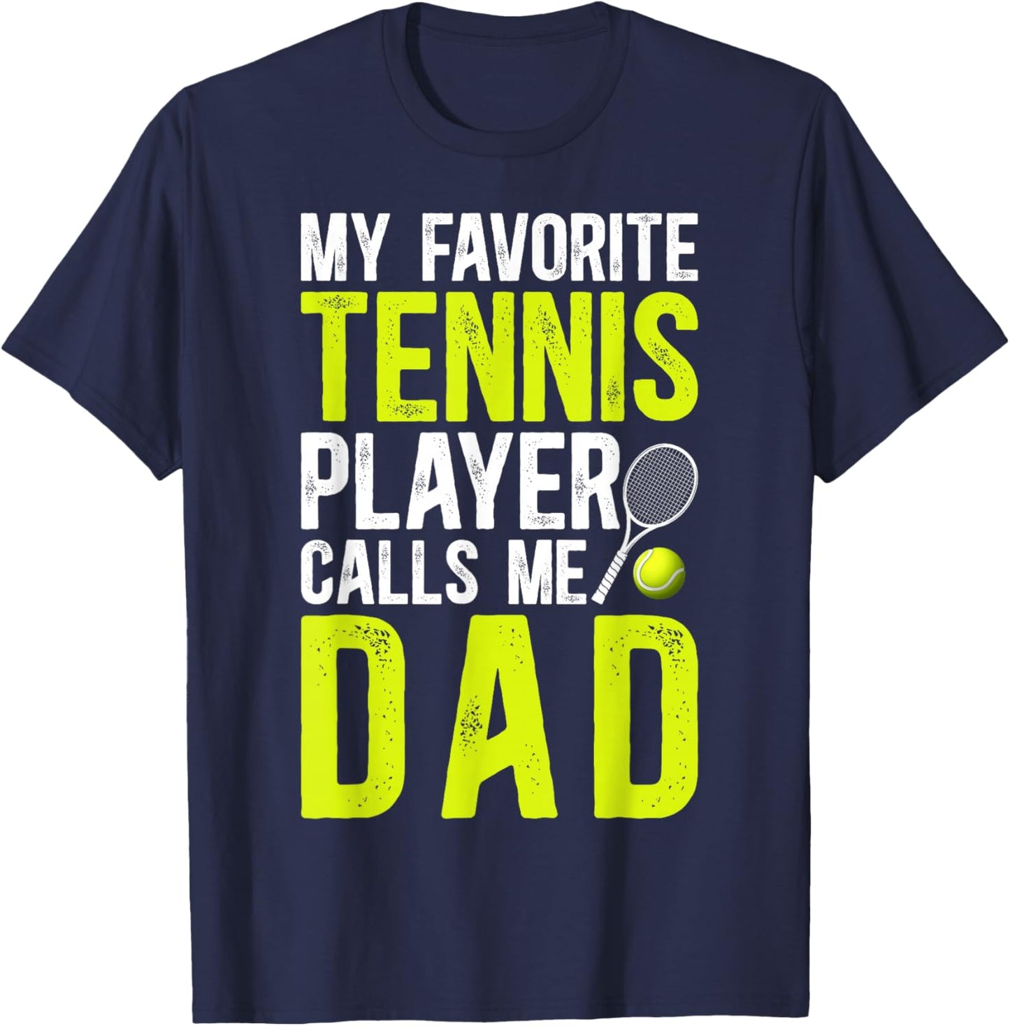 Proud Tennis Dad Of A Tennis Player Dad Tennis Father T-Shirt - T-Shirt | Navy