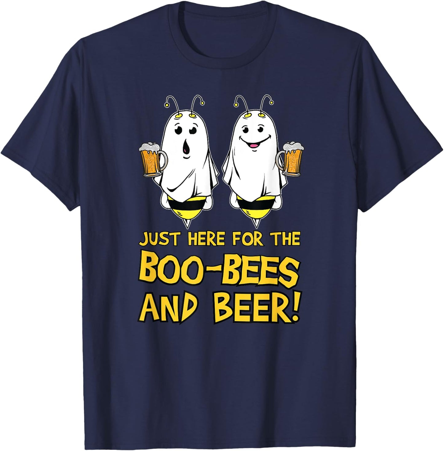 Boo Bees and Beer T-Shirt - T-Shirt | Navy