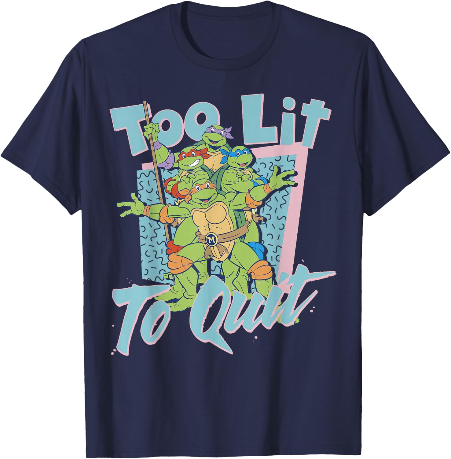 Teenage Mutant Ninja Turtles Too Lit to Quit -Shirt T-Shirt - T-Shirt | Navy