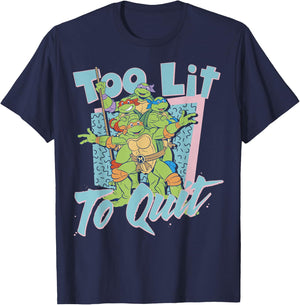 Teenage Mutant Ninja Turtles Too Lit to Quit -Shirt T-Shirt - T-Shirt | Navy