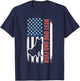 Funny Best Dog Dad Ever Shiba Inu Lover USA Flag Fathers Day T-Shirt - T-Shirt | Navy