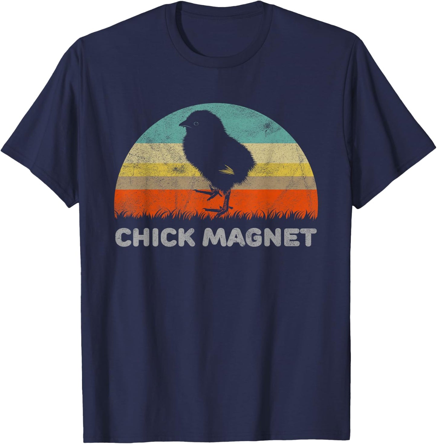 Funny Retro Style Chick Magnet T-Shirt - T-Shirt | Navy