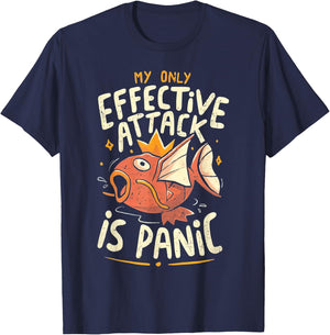 My Only Effective Attack Is Panic Fish Lover T-Shirt - T-Shirt | Navy