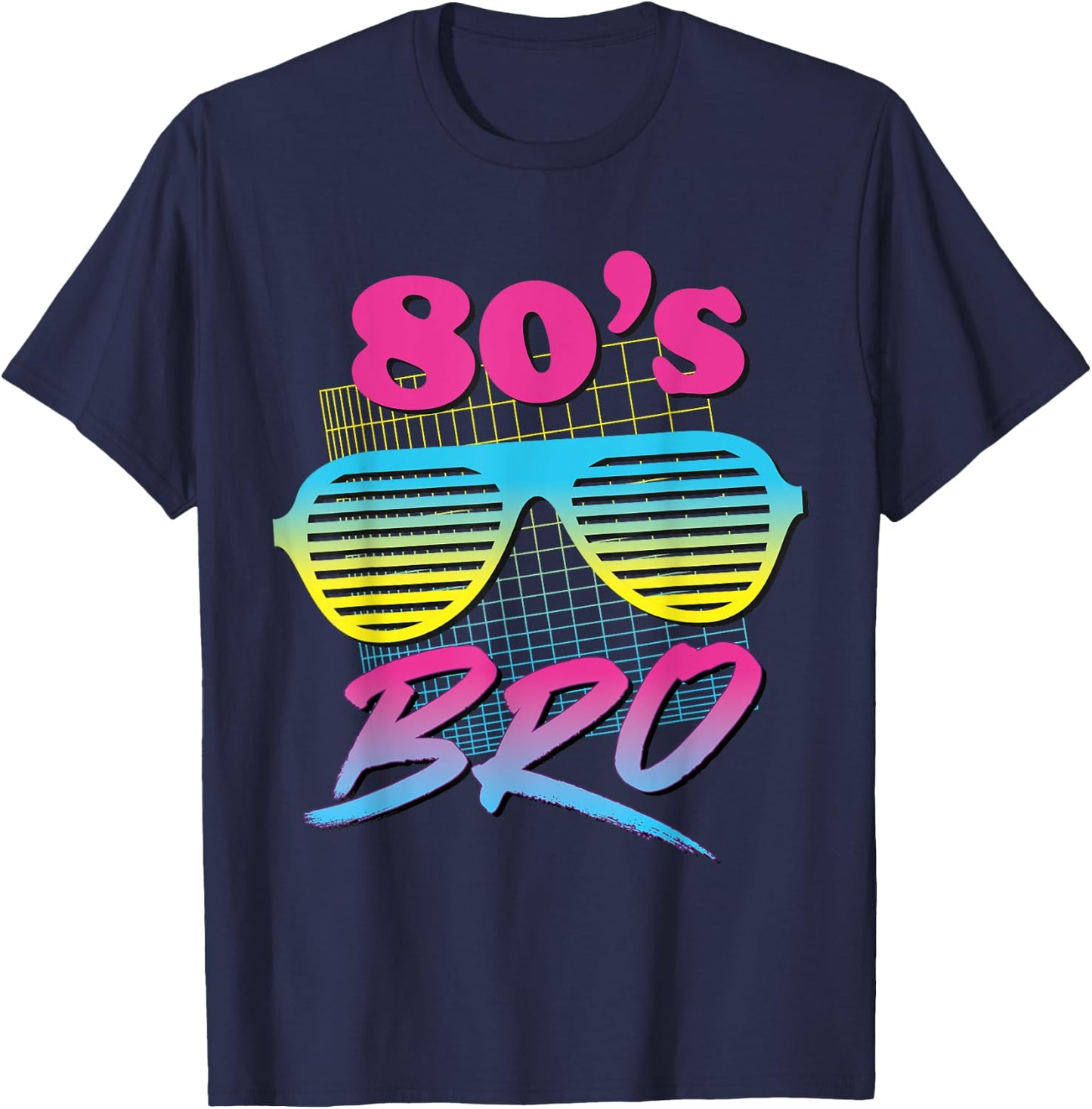 This is My 80s Bro Costume Party T-Shirt - T-Shirt | Navy