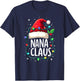 Christmas Lights Godmother Grandma Nana Claus T-Shirt - T-Shirt | Navy