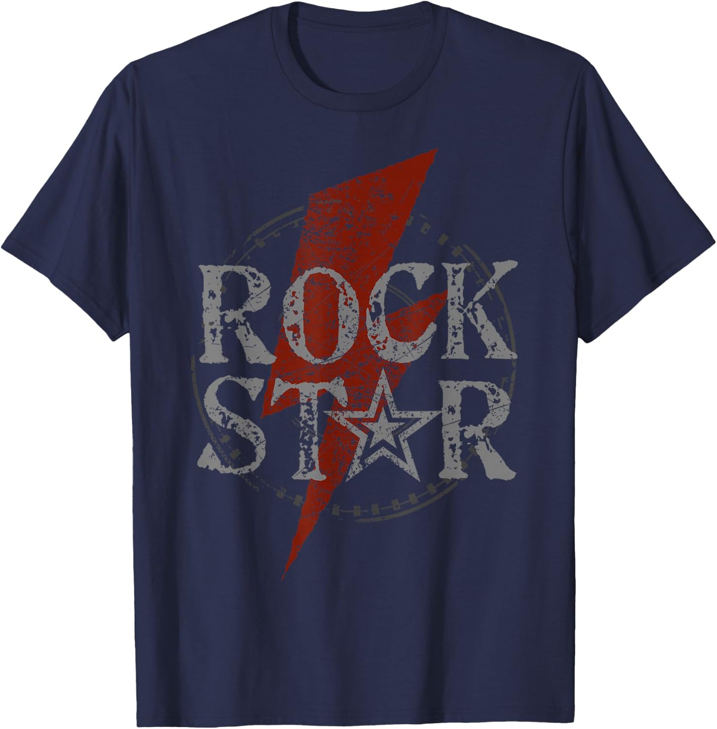Rock Star Music Fan Gift graphic Rock N Roll Star T-Shirt - T-Shirt | Navy