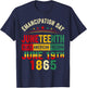 Emancipation Day Juneteenth 1865 Freedom African Pride T-Shirt - T-Shirt | Navy