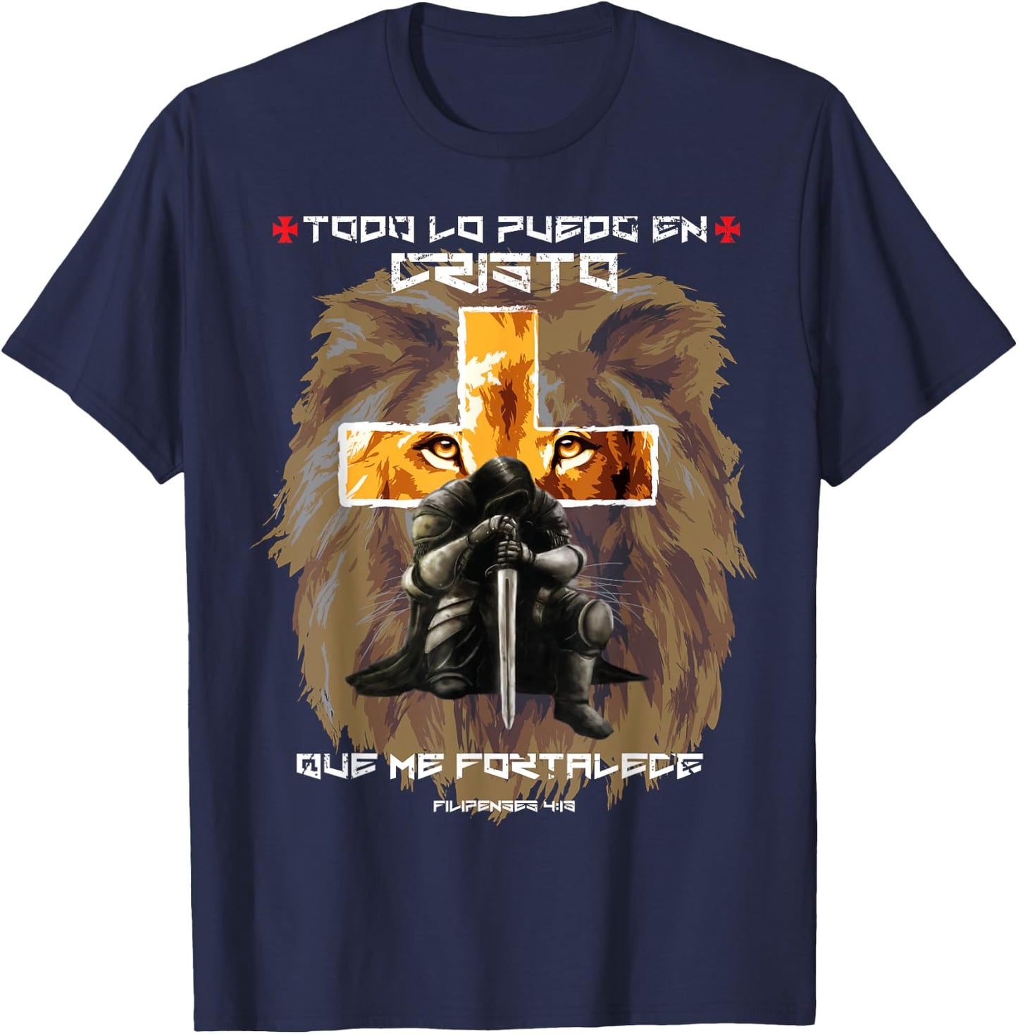 Filipenses 4 13 Spanish Gifts Regalos Cristianos Christian T-Shirt - T-Shirt | Navy