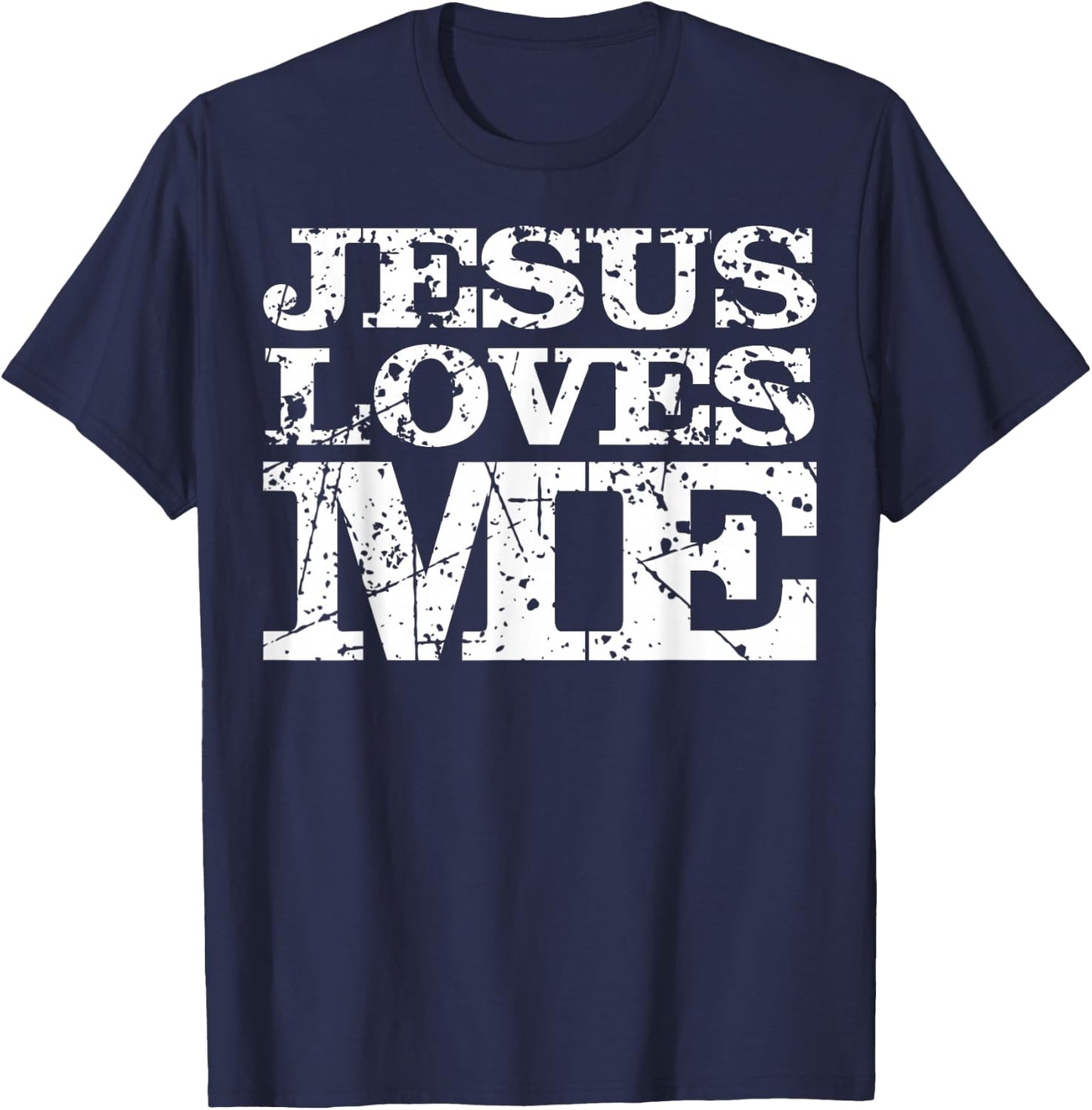 Jesus Loves Me Sacrifice Messiah sacrifice protestant retro T-Shirt - T-Shirt | Navy