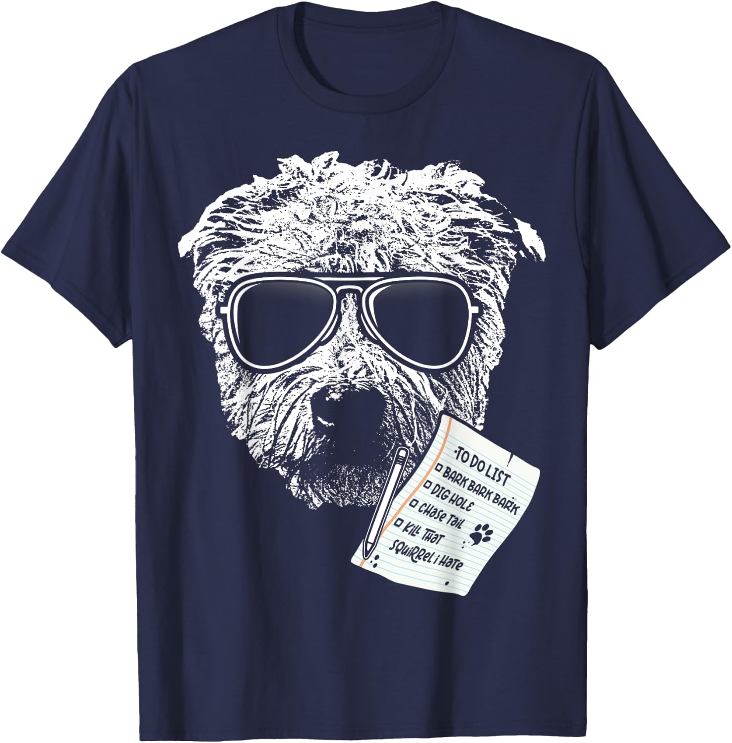 To Do List by Glen Of Imaal Terrier Funny T-Shirt - T-Shirt | Navy