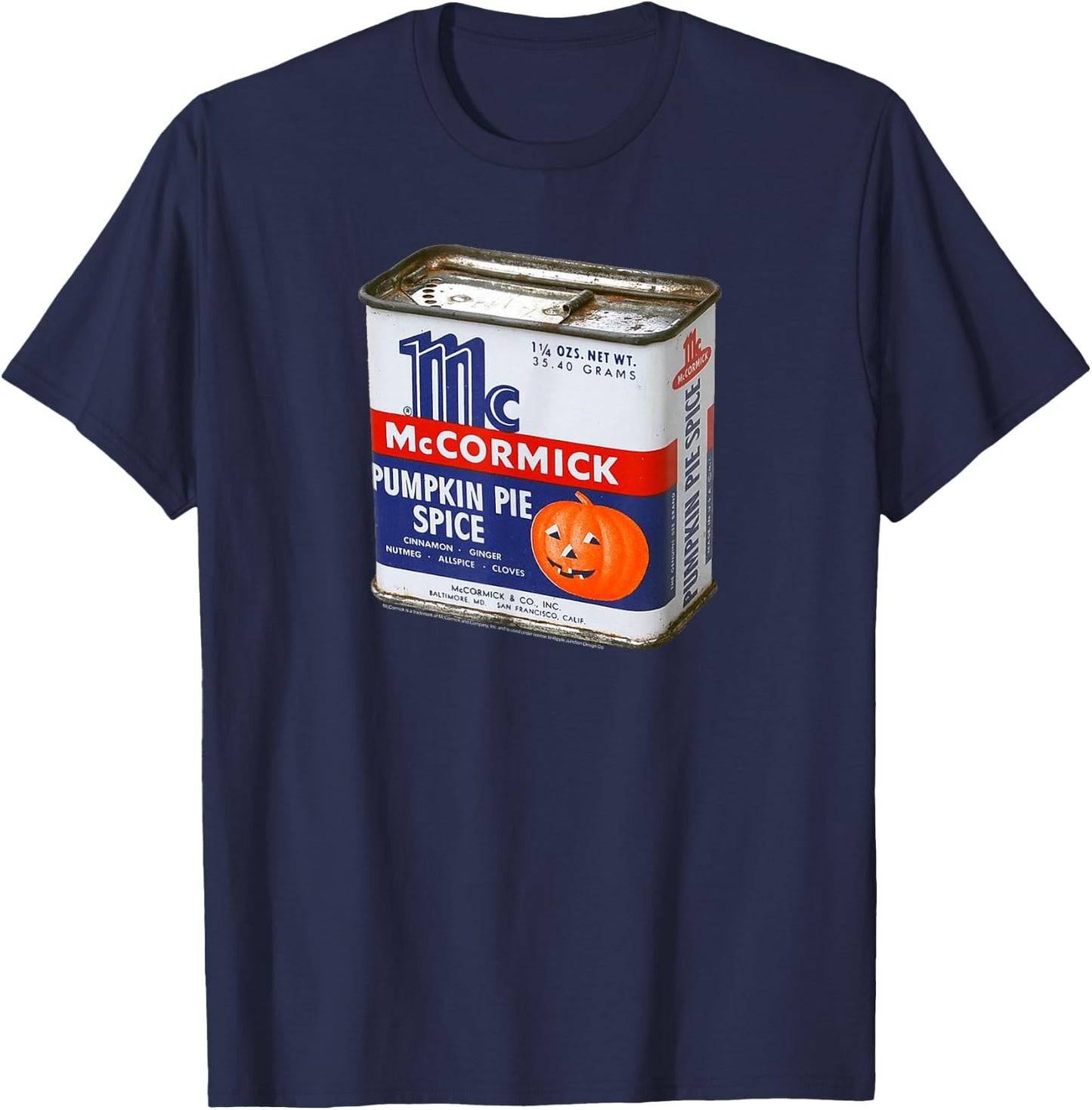 McCormick Seasoning Pumpkin Pie Spice Tin T-Shirt - T-Shirt | Navy