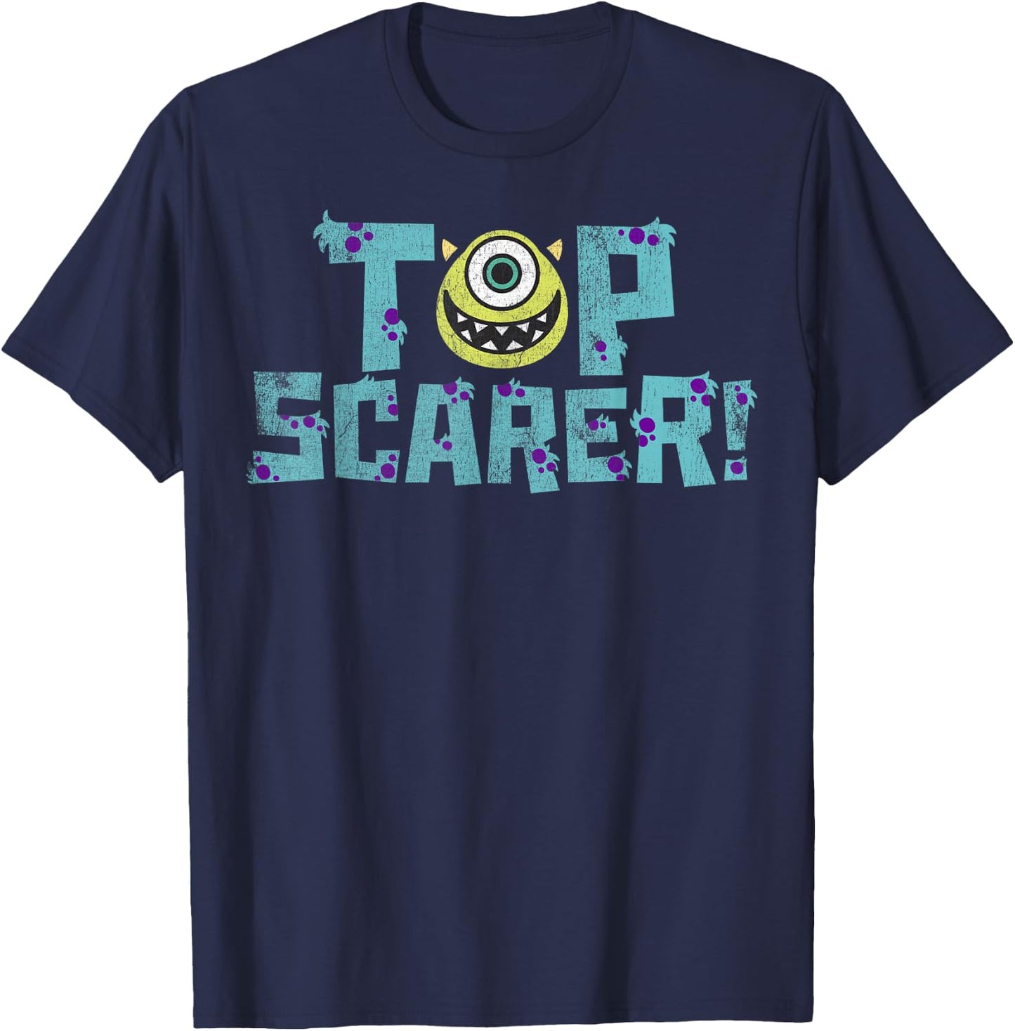 Disney Pixar Monsters Inc. Mike Wazowski Top Scarer T-Shirt - T-Shirt | Navy