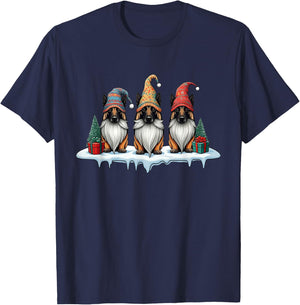 Funny Belgian Malinois Gnomies Christmas Gnome T-Shirt - T-Shirt | Navy