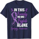 In This Family No One Fight Alone Epilepsy Awareness Month T-Shirt - T-Shirt | Navy