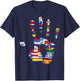 National Hispanic Heritage Month Latin America Latino Flags T-Shirt - T-Shirt | Navy