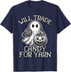 Will Trade Candy For Yarn Funny Knitting Crochet Halloween T-Shirt - T-Shirt | Navy