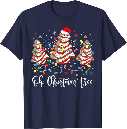 Oh Christmas Tree Cakes Debbie Becky Jen Cake Lovers Xmas T-Shirt - T-Shirt | Navy
