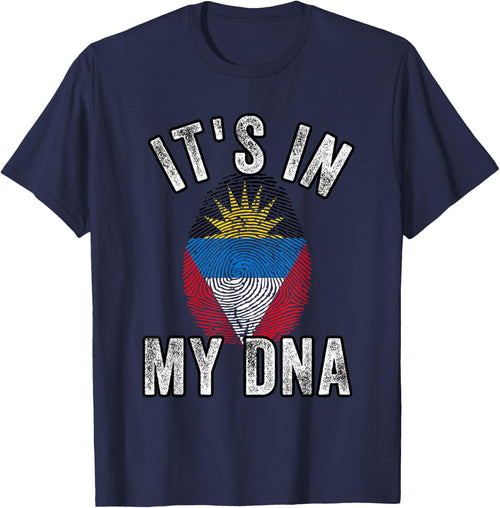Funny it's in my DNA Antigua and barbuda flag Fingerprint