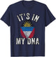 Funny it's in my DNA Antigua and barbuda flag Fingerprint T-Shirt - T-Shirt | Navy