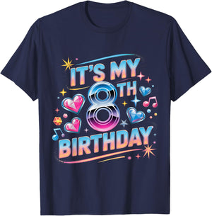 K-Pop Birthday Girl K Pop It's My 8th Birthday T-Shirt - T-Shirt | Navy