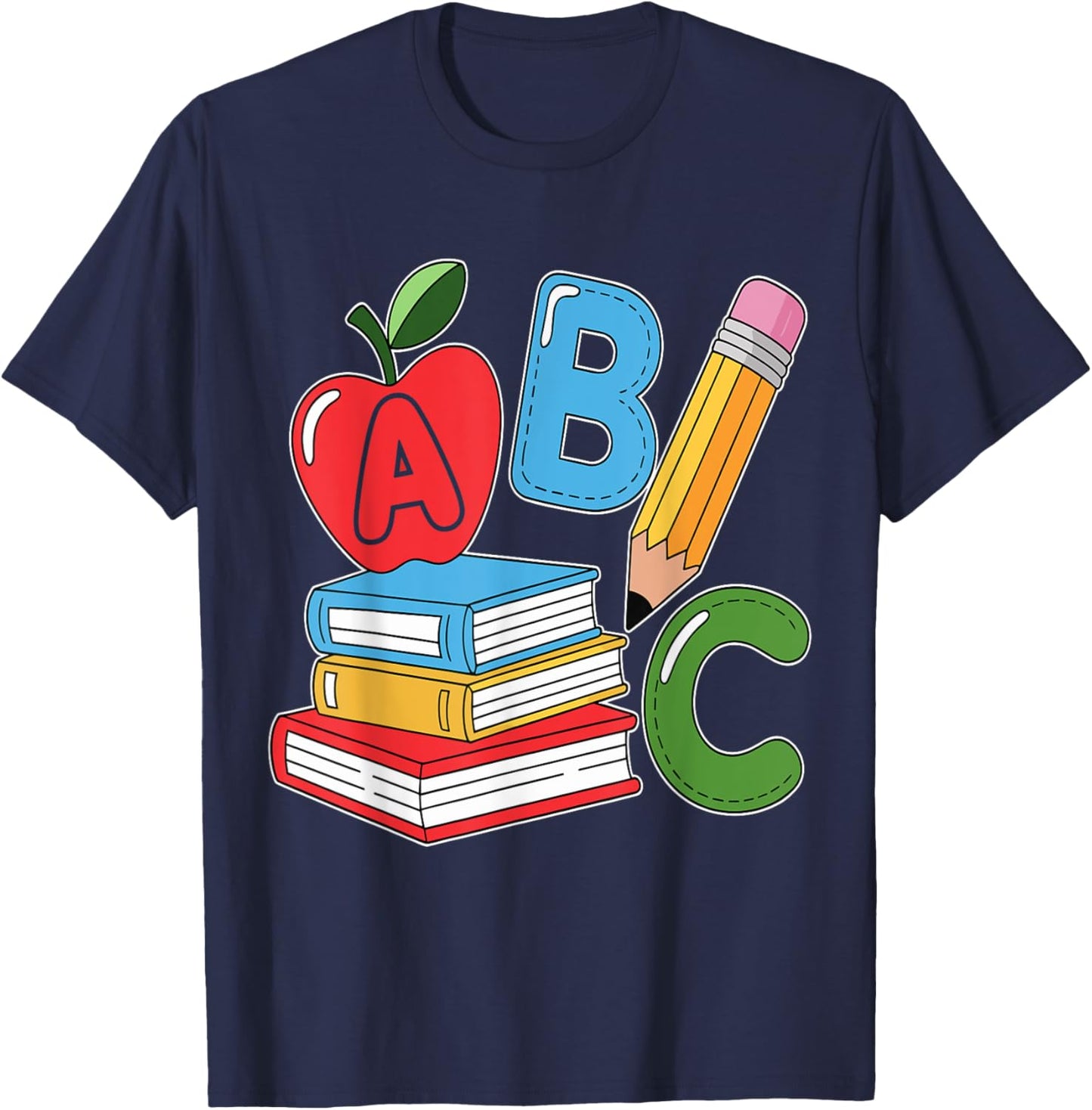 Alphabet Shirt Preschool Teacher Back to School T-Shirt - T-Shirt | Navy