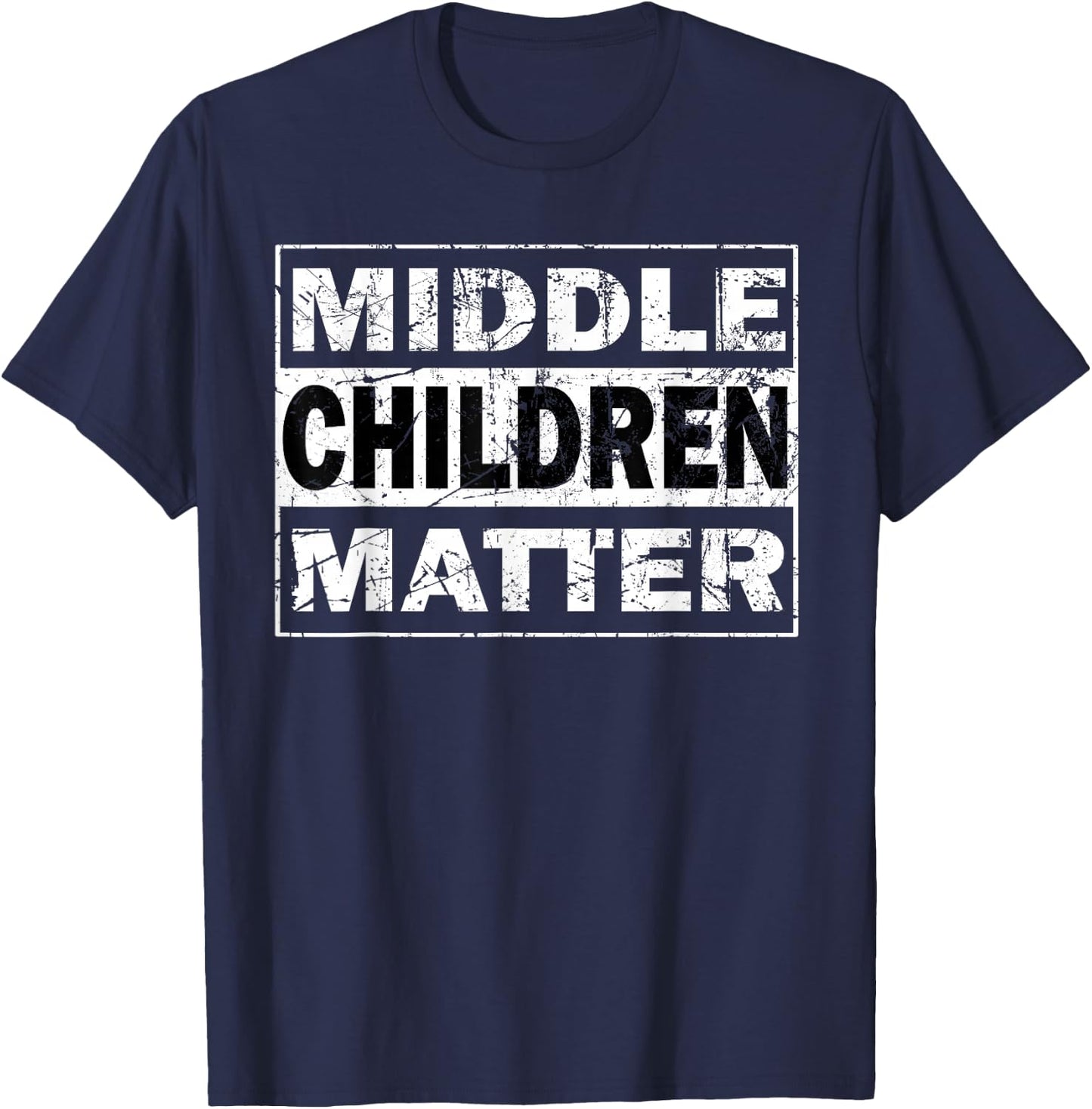 Medium Children's Matter Funny Siblings Brother Sister T-Shirt - T-Shirt | Navy