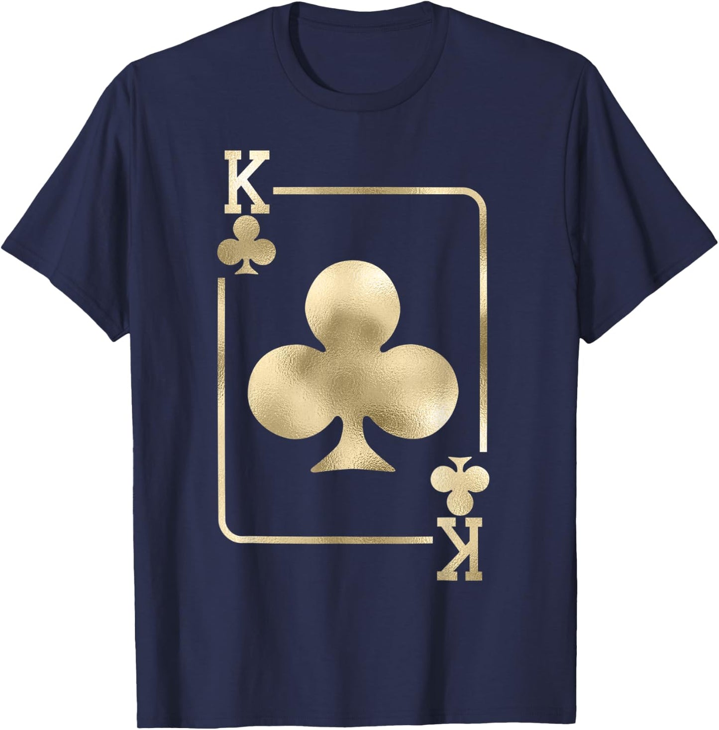 King of Clubs Playing Card Halloween Costume Glam T-Shirt - T-Shirt | Navy