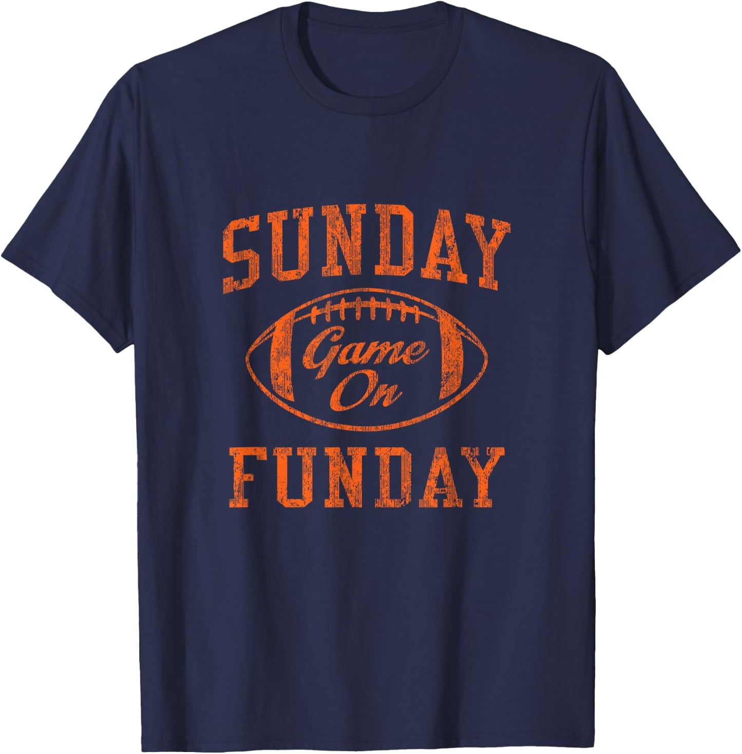 Vintage Sunday Funday T Shirt Cleveland Football Retro T-Shirt - T-Shirt | Navy