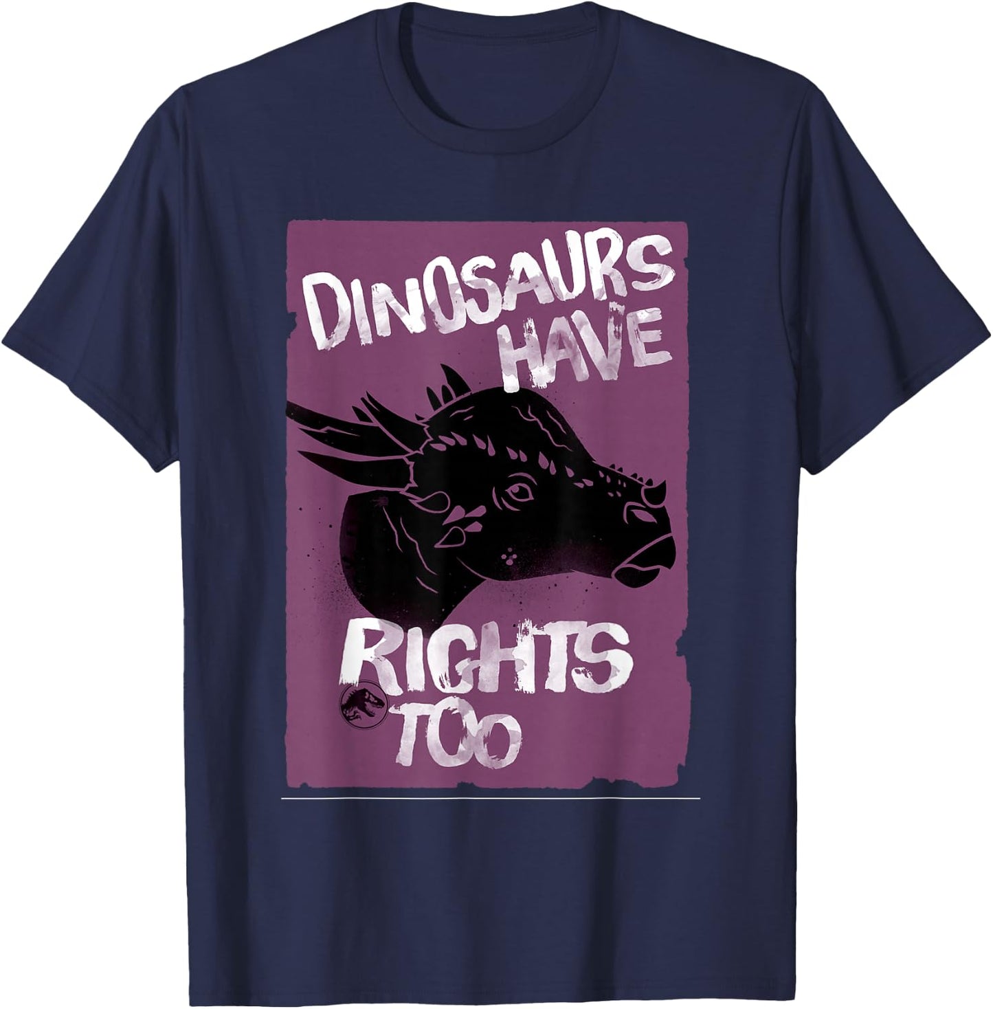 Jurassic World Fallen Kingdom: Dinos Have Rights Too T-Shirt - T-Shirt | Navy